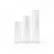 20mm 25mm 30mm Sizes 3PK Solid Clear Quartz Pillars Straight View | Slurper Style Banger Inserts