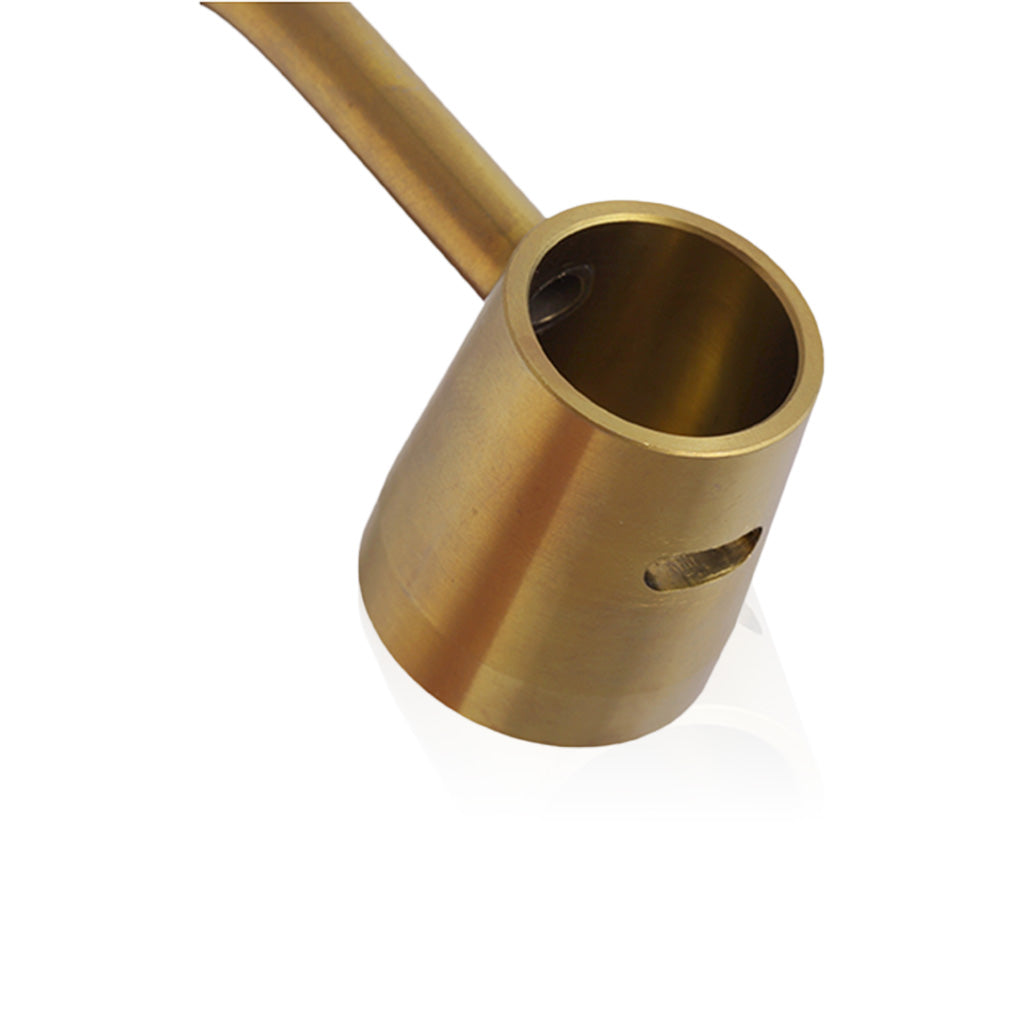 Domeless Titanium Gold 6-in-1 Long Neck Metal Dab Nail Wax Containing Part