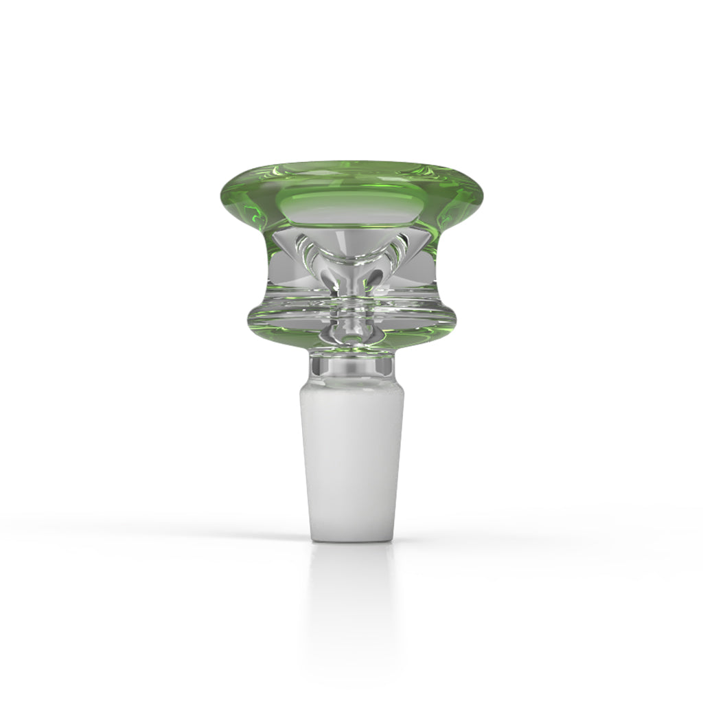 Glass Bong Flower Bowl FB 3 Green Colour With 14mm Male Joint Clear Image