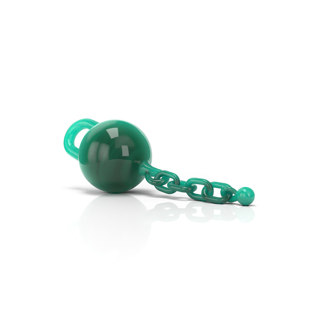 Glass Terp Chain One Piece Dab Inters Green Colour Horizontal Clear View