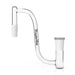 Goose Neck Clear Glass Frosted Joint Drop Down Adapter