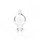 Honey Bubble Glass 30mm Outer & 8mm Spout Diameter Carb Cap Vertical Clear View