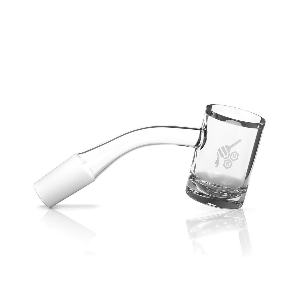 Honey Hybrid Quartz Banger 45° Degree Yellow Line with 10mm 14mm 18mm Male & Female Joints for waterpipes | Honeybee Herb