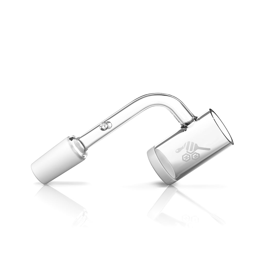 Honey & Milk Enail Quartz Banger 90° Degree Yellow Line with 10mm 14mm 18mm Male & Female Joints for waterpipes | Honeybee Herb