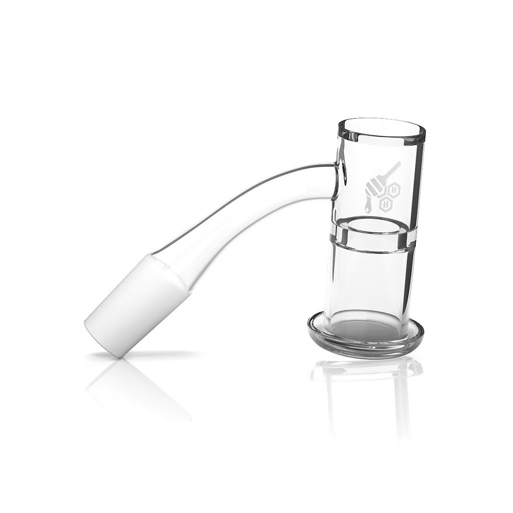 Honeysucklc Xl Quartz Banger 45° Degree Yellow Line with 10mm 14mm 18mm Male & Female Joints for waterpipes | Honeybee Herb