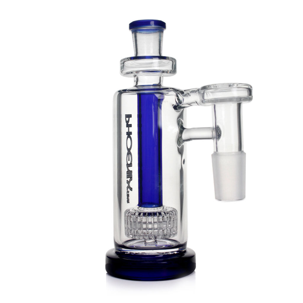 Phoenix Star Blue 18MM Male 90°-Degree Single Matrix Ash Catcher Clear View