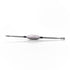 Oval Dab Tool With Pink Glass Handle Having Double Sided Steel Tips With Spearhead Points & Flat Points Horizontal View