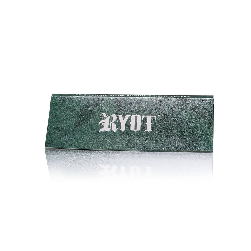 RYOT GREEN LEAF 1 1/4 100% PURE HEMP ROLLING PAPERS 25 PACKS