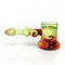 Colorful Proxy Hippie Hammer Smoke Pipe Design on Green Glass