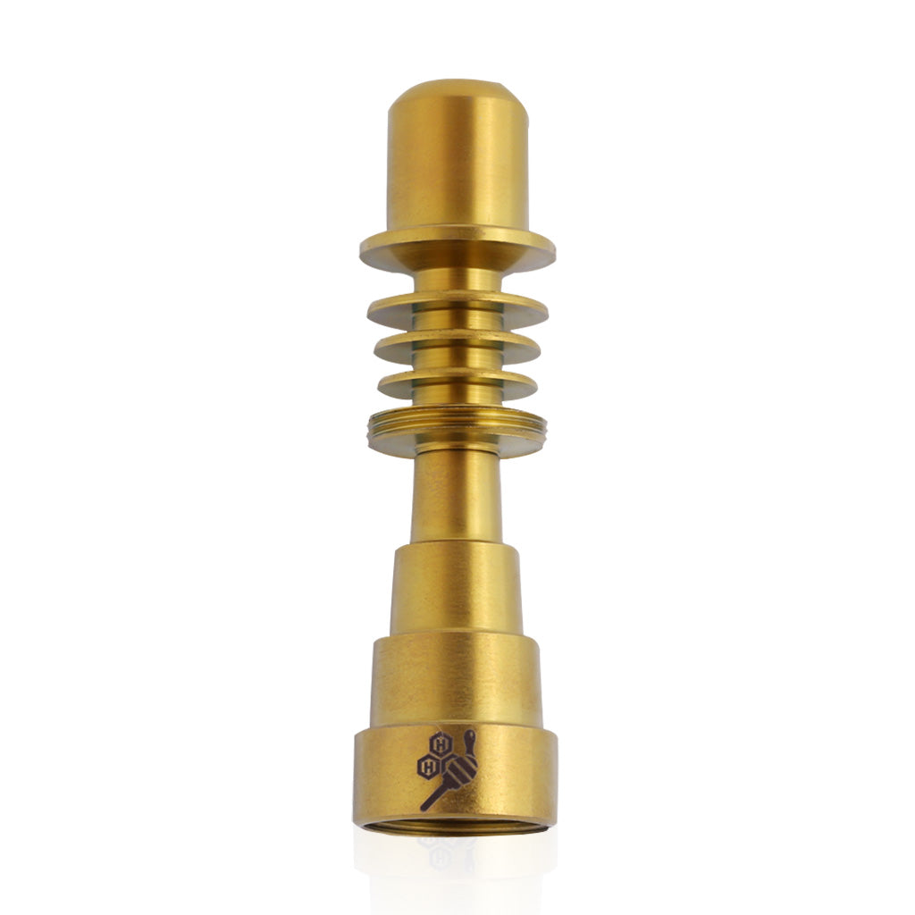 Titanium Gold 16mm 6-in-1 Skillet Enail Dab Nail Compatible With 10mm, 14mm, And 18mm Female Joints.