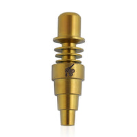 Thumbnail for Titanium Gold 16mm 6-in-1 Skillet Enail Dab Nail Compatible With 10mm, 14mm, And 18mm Male Joints.