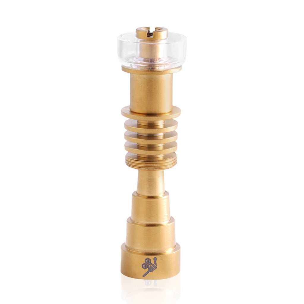 Universal Titanium Gold 6 In 1 Hybrid 16mm Dab Enail Compatible with 10mm, 14mm, 18mm Female Joints 