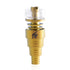 Universal Titanium Gold 6 In 1 Hybrid Dab Nail Compatible With 10mm, 14mm & 18mm Male Joints 