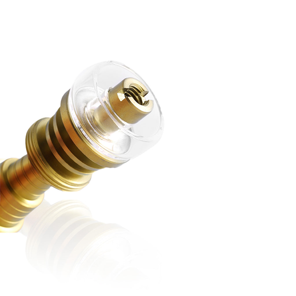 Titanium Gold 6-in-1 Hybrid Dab Rig Nail Wax Retaining Parts View