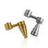 Titanium Gold And Silver 6-in-1 Sidecar Metal Banger Nail Compatible With 10mm, 14mm, And 18mm Joints.