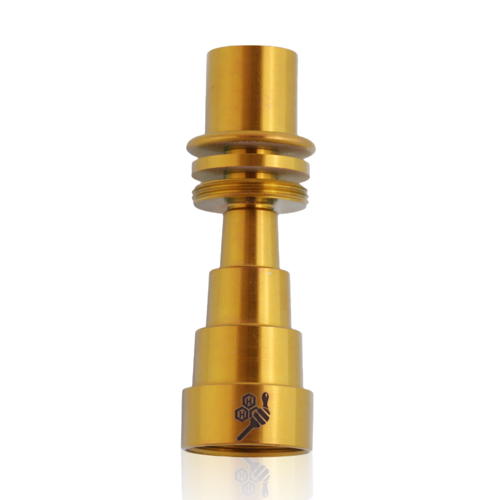 Titanium Gold 20mm 6-in-1 Original Enail Dab Nail Compatible With 10mm, 14mm, And 18mm Female Joints.