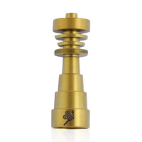Thumbnail for Universal Titanium 6-In-1 Original Gold Dab Rig Nail Compatible With 10mm, 14mm, And 18mm Female Joints.
