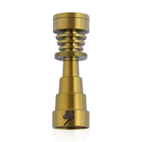 Thumbnail for Titanium Gold 6-in-1 Skillet Dab Nail Compatible With 10mm, 14mm, And 18mm Female Joints.