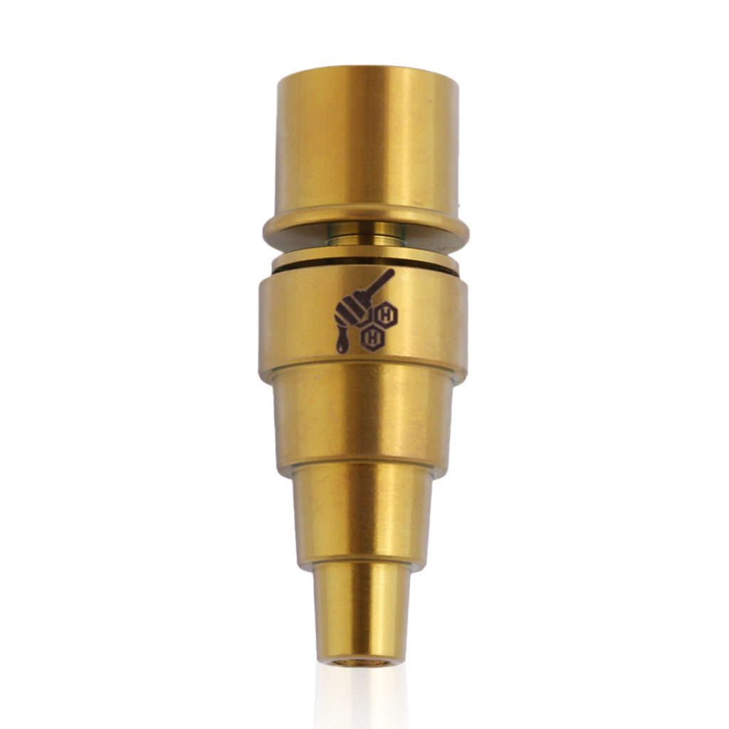 Titanium Gold 16mm 6-In-1 Original Enail Dab Nail Compatible With 10mm, 14mm, And 18mm Male Joints.