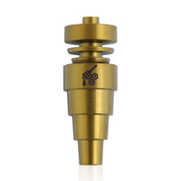 Thumbnail for Universal Titanium 6-In-1 Original Gold Dab Rig Nail Compatible With 10mm, 14mm, And 18mm Male Joints.