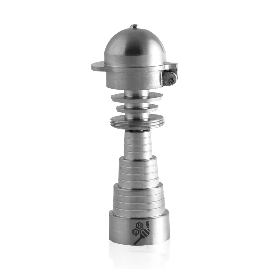 Titanium Silver 6 In 1 Baseball Carb Cap Ti-nail Compatible with 10mm, 14mm, 18mm Female Joints