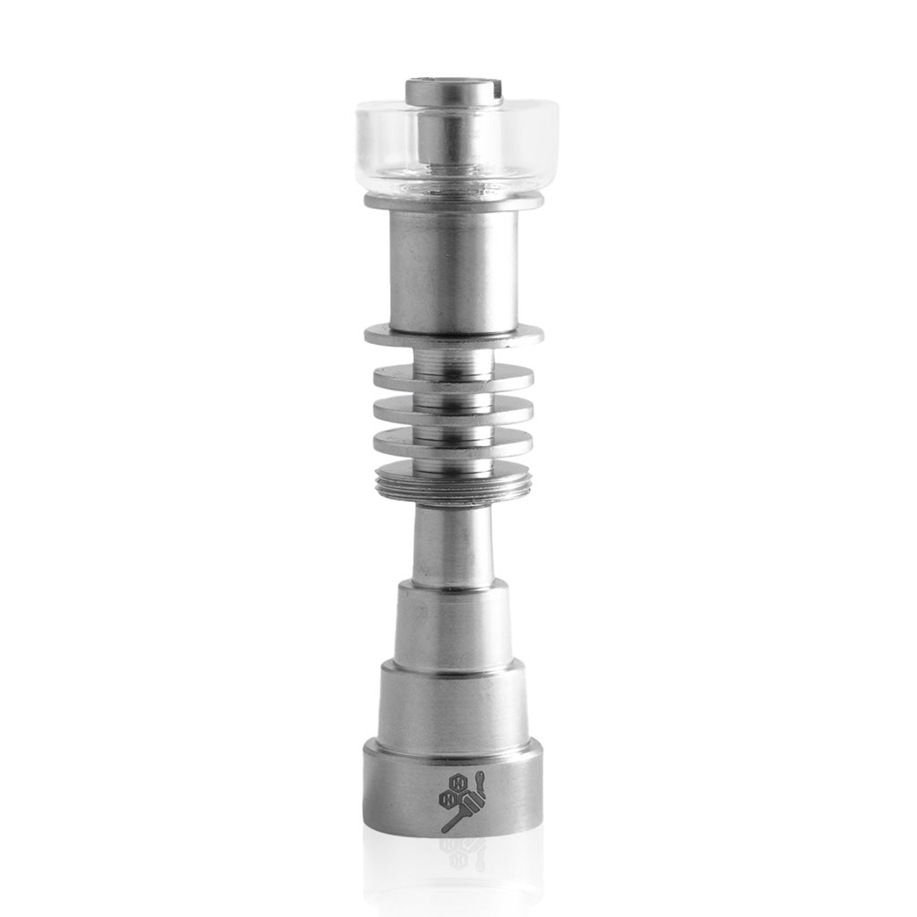 Universal Titanium Silver 6 In 1 Hybrid 16mm Dab Enail Compatible with 10mm, 14mm, 18mm Female Joints 