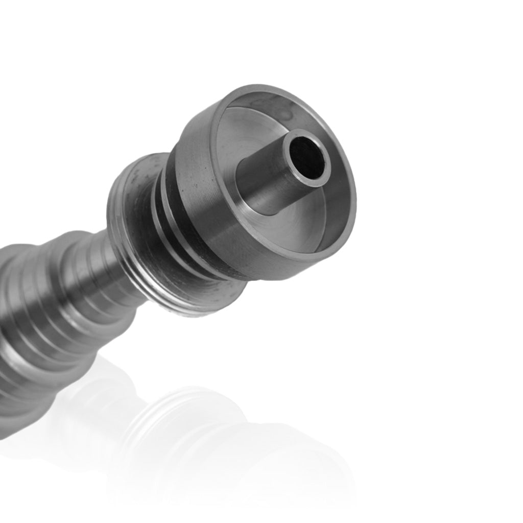 Universal Titanium Silver 6-in-1 Original Dab Rig Nail Wax retaining Part View