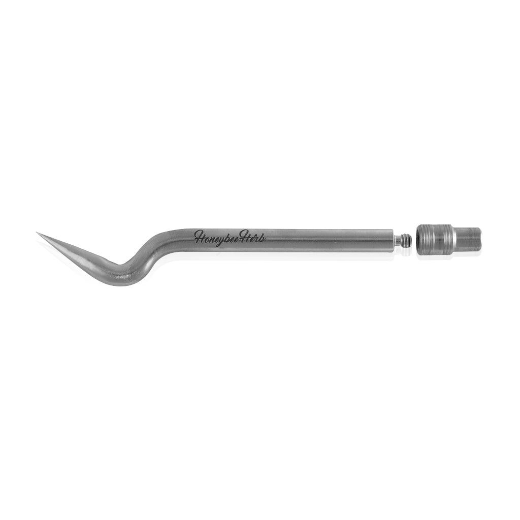 Titanium Silver Concentrate Bent Pencil Dab Tool Apart View