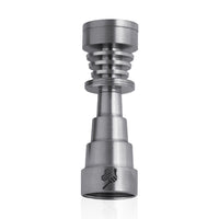 Thumbnail for Titanium Silver 6-in-1 Skillet Dab Nail Compatible With 10mm, 14mm, And 18mm Female Joints.