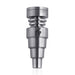 Titanium Silver 6-in-1 Skillet Dab Nail Compatible With 10mm, 14mm, And 18mm Male Joints.