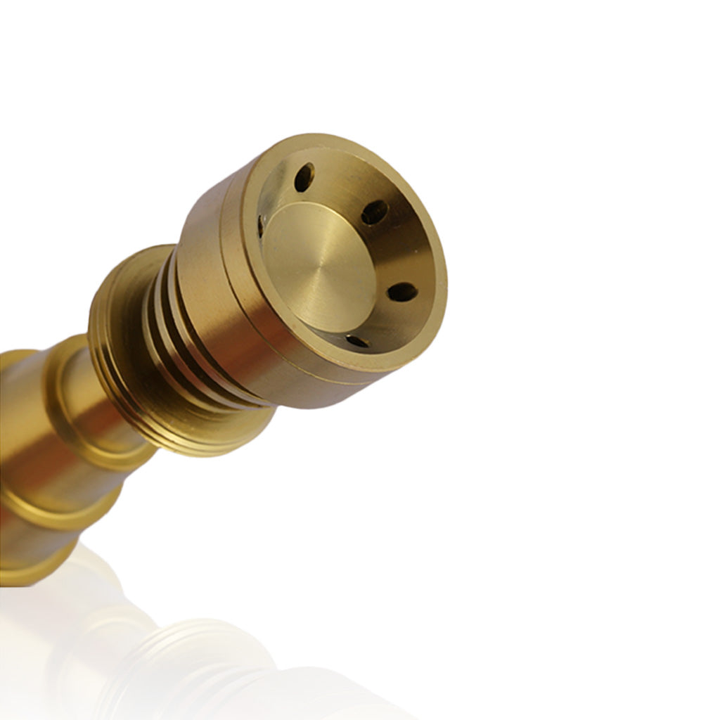 Universal Titanium Gold 6-in-1 Skillet Banger Nail Wax Retaining Part View