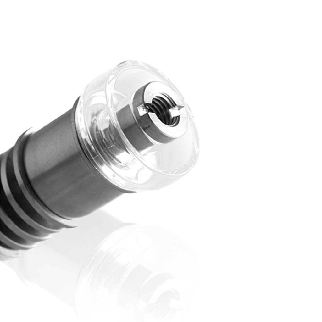 Universal Titanium Silver 6-in-1 Hybrid Dab Enail Wax Retaining Part Close View