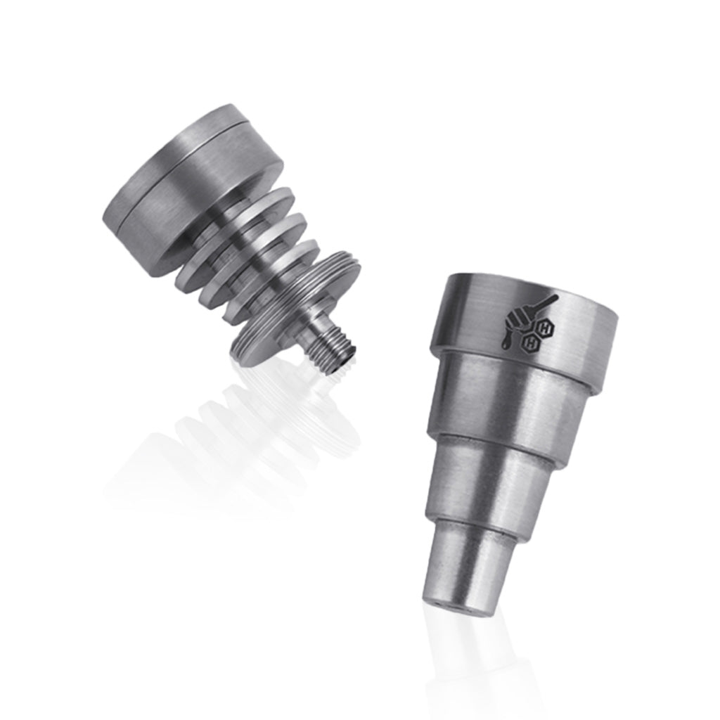 Universal Titanium Silver 6-in-1 Skillet Banger Nail Apart View