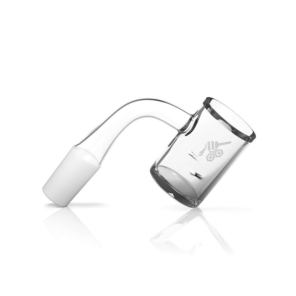 Whirlwind Quartz Banger 90° Degree Yellow Line with 10mm 14mm 18mm Male & Female Joints for waterpipes | Honeybee Herb