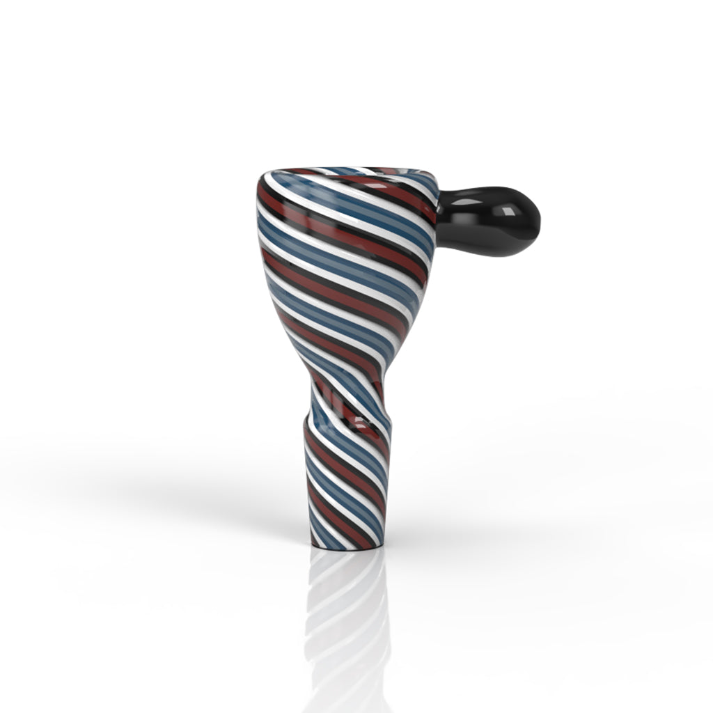 Wig Wag Glass Flower Bowl FB-7 Blue And Red Colour With 14mm male joint Clear Image