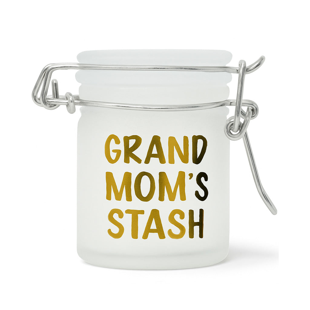 Airtight Glass Grandmom's Stash 2.5-Inch Storage Jar With Lockable Lid By Ted Miller Available At Honeybee Herb
