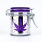 Ted Miller Innovations Airtight Glass Metallic Silver/Purple Leaf Galaxy Storage Jar at Honeybee Herb