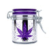 Ted Miller Innovations Airtight Glass Metallic Silver/Purple Leaf Galaxy Storage Jar at Honeybee Herb
