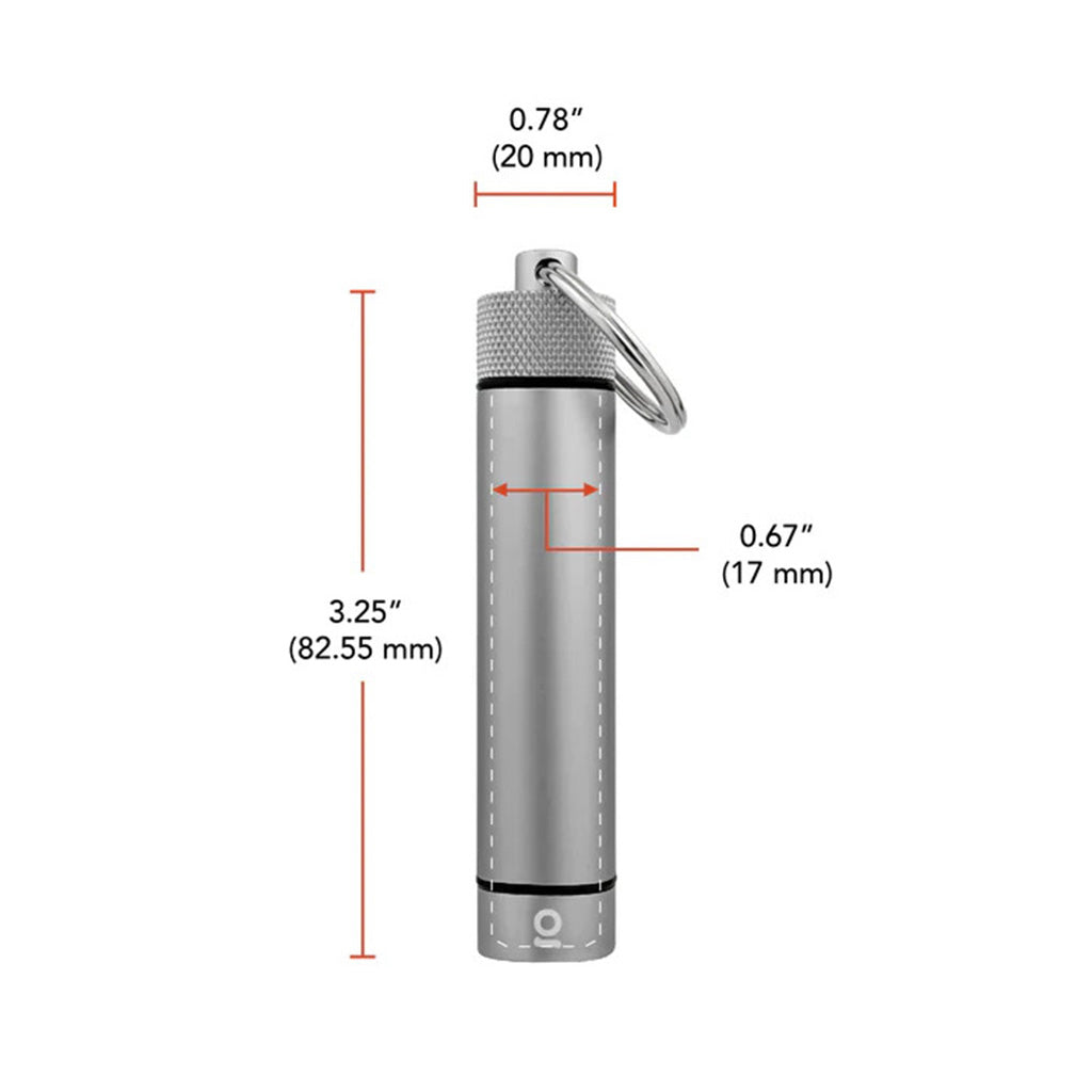 Gun Metal ONGROK storage keychain dimensions—compact, portable, ideal for pocket or bag storage 