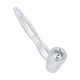 Silver aluminium metal pipe for smoking, durable and portable design 
