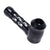 Black aluminum glass hand pipe with perforated design for sale