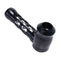 Black aluminum glass hand pipe with perforated design for sale
