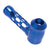 Blue aluminum glass perforated smoking pipe stylish durable hand pipe