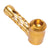 Gold aluminum glass perforated smoking pipe durable metal hand pipe for sale