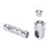 Silver aluminum glass hand pipe ventilated durable smoking pipe