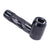 Black aluminum glass hand pipe portable metal smoking pipe