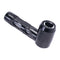 Black aluminum glass hand pipe portable metal smoking pipe