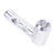 Silver aluminum glass hand pipe compact durable smoking pipe