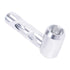Silver aluminum glass hand pipe compact durable smoking pipe