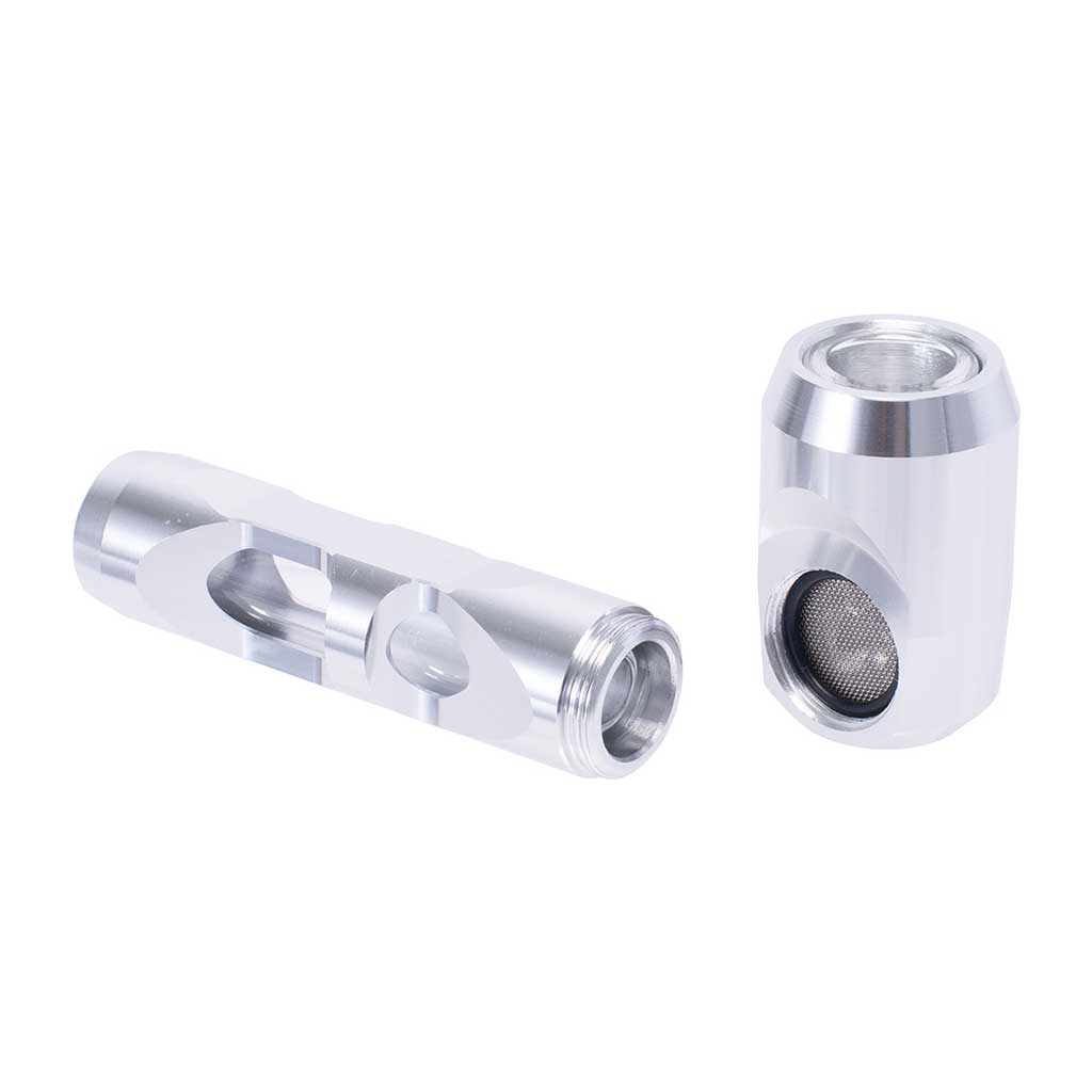 Silver aluminum glass smoking pipe premium metal hand pipe online 